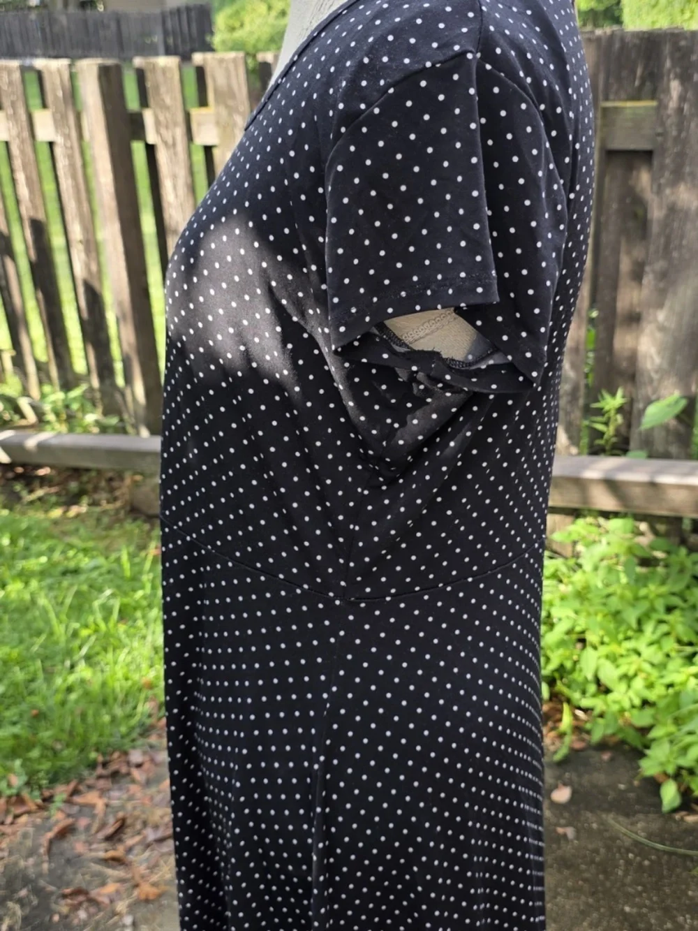 Classic Black & White Polka Dot Fit-and-Flare Dress